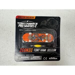 Tony Hawk's Pro Skater 1 + 2 Mini Fingerboard Gamestop Exclusive New
